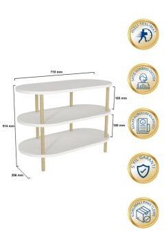 Dorpek Embra 3 Raflı Ayakkabılık Beyaz