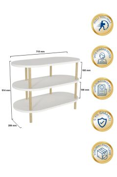 Dorpek Embra 3 Raflı Ayakkabılık Beyaz