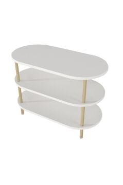 Dorpek Embra 3 Raflı Ayakkabılık Beyaz