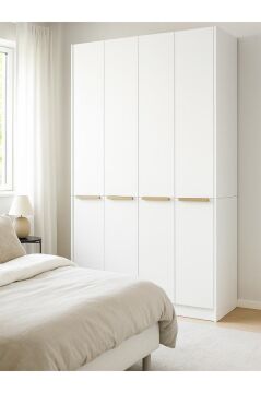 Dorpek Cosmos 4 Kapaklı Gardırop - 210 cm Y, 124 cm G - Genç Odası ve Yatak Odası Gardırop