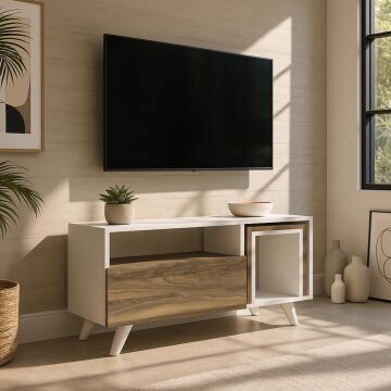 Novella K2 Tv Ünitesi Beyaz-Ceviz