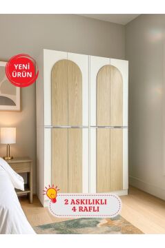 Dorpek Poy 4 Kapaklı Gardırop - 182 cm Y, 122 cm G - Genç Odası ve Yatak Odası Gardırop