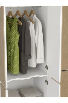 Dorpek Poy 4 Kapaklı Gardırop - 182 cm Y, 122 cm G - Genç Odası ve Yatak Odası Gardırop