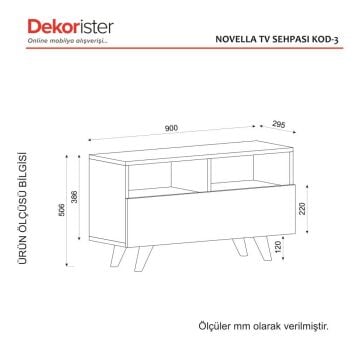 Novella K3 Tv Ünitesi Beyaz-Ceviz