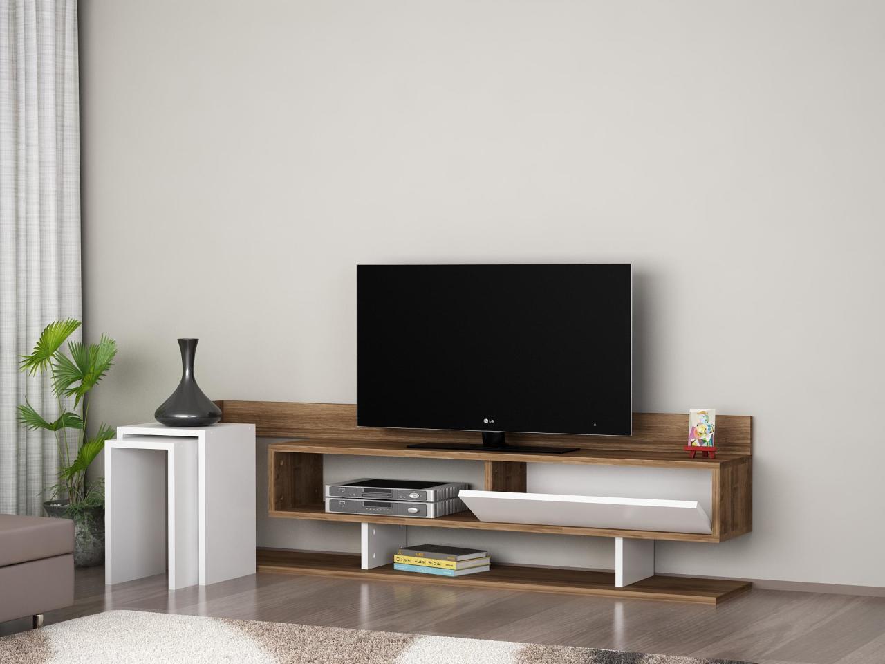 Dekorister Eren Tv Ünitesi Beyaz-Ceviz