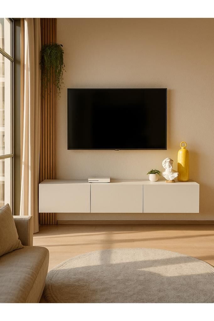 Dorpek Pergamon TV ünitesi & Sehpası 150 cm Kumtaşı