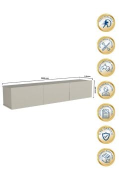 Dorpek Pergamon TV ünitesi & Sehpası 150 cm Kumtaşı