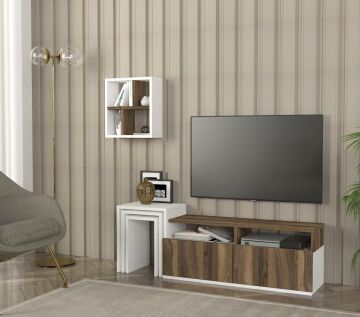Missy Tv Ünitesi Beyaz-Ceviz