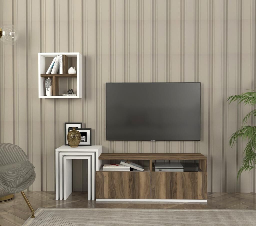 Missy Tv Ünitesi Beyaz-Ceviz