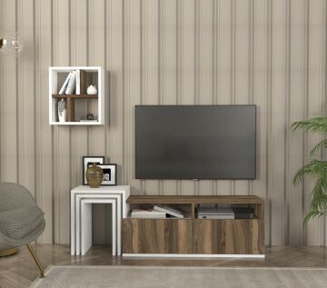 Missy Tv Ünitesi Beyaz-Ceviz