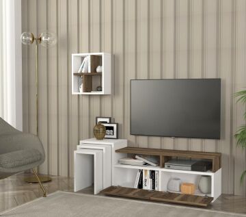 Missy Tv Ünitesi Beyaz-Ceviz