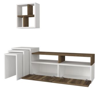 Missy Tv Ünitesi Beyaz-Ceviz