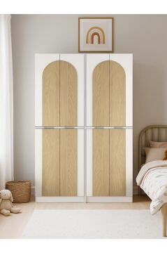 Dorpek Poy 4 Kapaklı Gardırop - 182 cm Y, 122 cm G - Genç Odası ve Yatak Odası Gardırop
