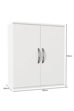 Dorpek Ravi İki Kapaklı Banyo Dolabı Beyaz