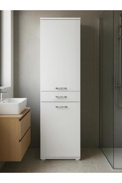 Dorpek Ayris Çok Amaçlı Dolap Kiler Dolabı Mutfak Banyo Dolabı Beyaz