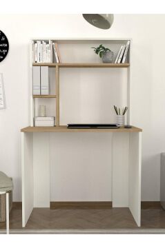 Dorpek Ester Fonksiyonel Kitaplıklı Çalışma Masası Beyaz - Safir