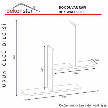 Dekorister Rox Duvar Rafı Beyaz