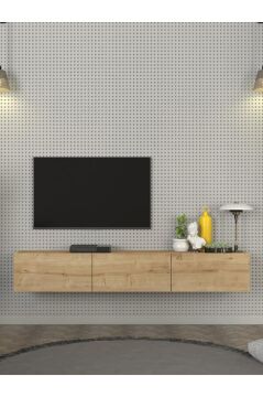 Dorpek Cercei Tv Ünitesi Modern Tasarım, Geniş Ekran Uyumlu, Raflı Ve Geniş Alanlı Tv Sehpası 180 Cm Safir