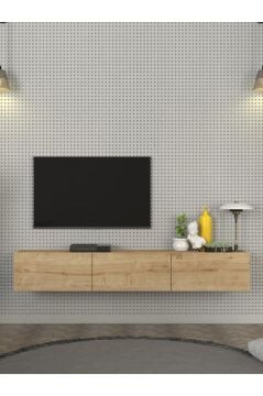 Dorpek Cercei Tv Ünitesi Modern Tasarım, Geniş Ekran Uyumlu, Raflı Ve Geniş Alanlı Tv Sehpası 180 Cm Safir