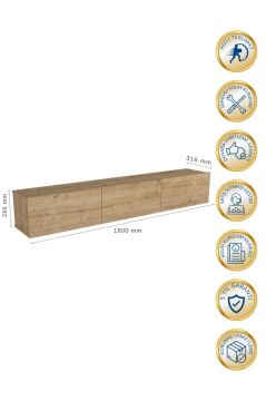 Dorpek Cercei Tv Ünitesi Modern Tasarım, Geniş Ekran Uyumlu, Raflı Ve Geniş Alanlı Tv Sehpası 180 Cm Safir