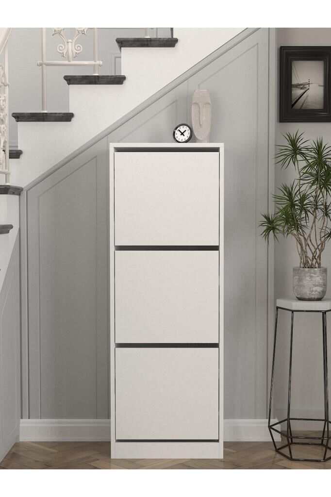 Dorpek Bell 3 Raflı Ayakkabılık Beyaz