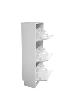 Dorpek Bell 3 Raflı Ayakkabılık Beyaz