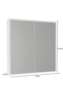 Dorpek Priya Çok Amaçlı Aynalı Banyo Dolabı Beyaz