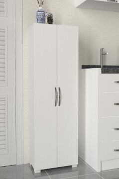 Dorpek Devika 2 Kapaklı Çok Amaçlı Dolap – Geniş Raflı / Mutfak-Banyo-Hol Kullanımı / Kolay Montaj