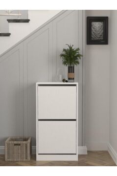 Dorpek Bell 2 Raflı Ayakkabılık Beyaz