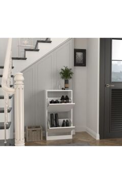 Dorpek Bell 2 Raflı Ayakkabılık Beyaz