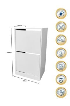 Dorpek Bell 2 Raflı Ayakkabılık Beyaz