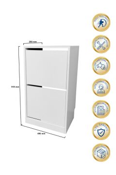 Dorpek Bell 2 Raflı Ayakkabılık Beyaz