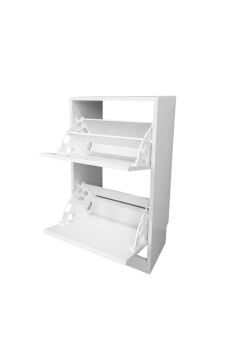 Dorpek Bell 2 Raflı Ayakkabılık Beyaz