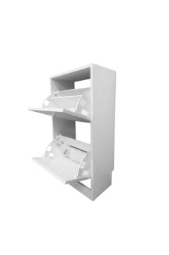 Dorpek Bell 2 Raflı Ayakkabılık Beyaz