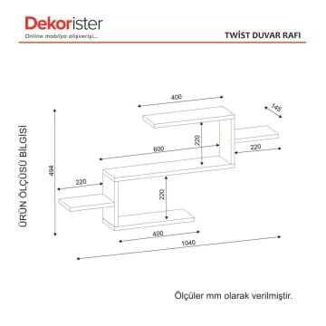 Twist Duvar Rafı Beyaz