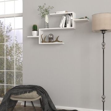 Twist Duvar Rafı Beyaz