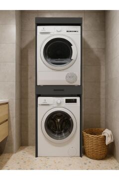 Dorpek Fika Kurutma ve Çamaşır Makinesi Dolabı Çok Amaçlı Dolap Banyo Dolabı Antrasit