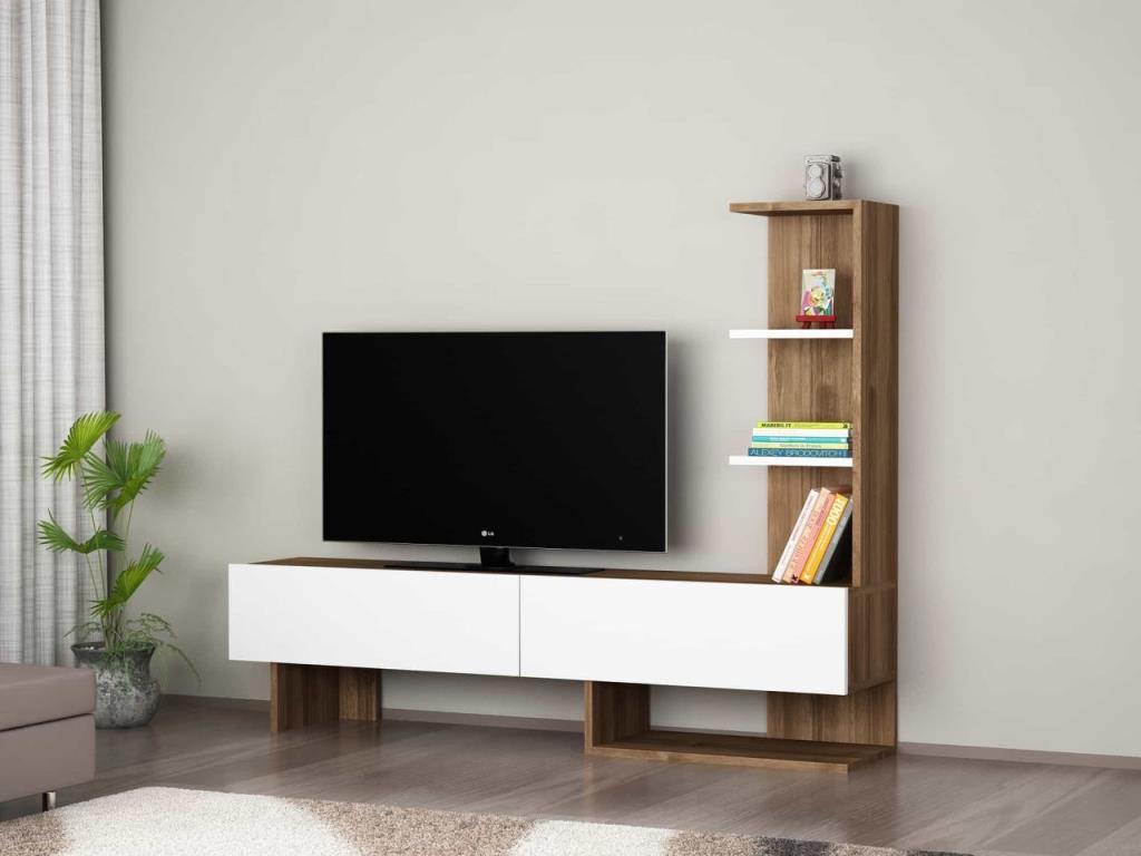 Dekorister Martin Tv Ünitesi Beyaz-Ceviz
