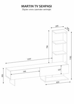Dekorister Martin Tv Ünitesi Beyaz-Ceviz