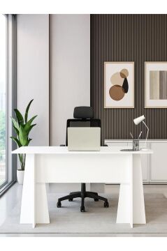 Dorpek Kula Yönetici Ofis Masası Çalışma Masası Beyaz