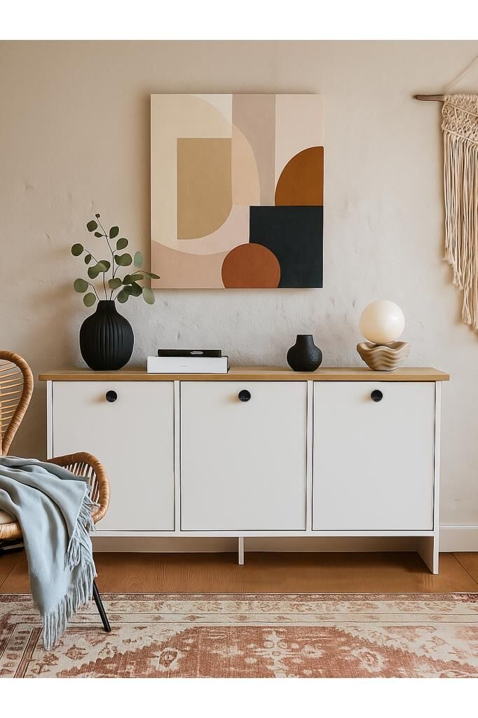 Dorpek Gandias Konsol Bohem Salon Konsolu 150cm Beyaz - Sepet