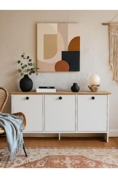 Dorpek Gandias Konsol Bohem Salon Konsolu 150cm Beyaz - Sepet