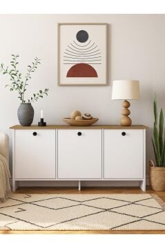 Dorpek Gandias Konsol Bohem Salon Konsolu 150cm Beyaz - Sepet