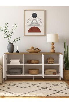 Dorpek Gandias Konsol Bohem Salon Konsolu 150cm Beyaz - Sepet
