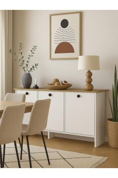 Dorpek Gandias Konsol Bohem Salon Konsolu 150cm Beyaz - Sepet