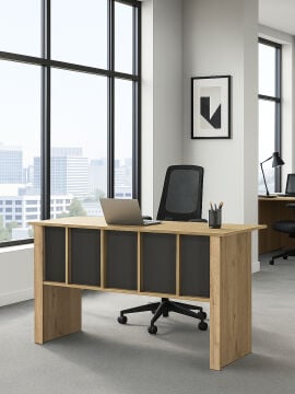 Dorpek Nika Yönetici Ofis Masası Çalışma Masası Antrasit - Sepet