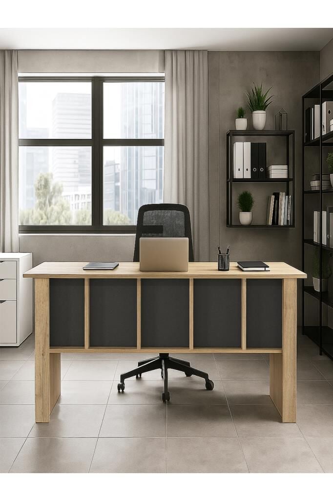 Dorpek Nika Yönetici Ofis Masası Çalışma Masası Antrasit - Sepet