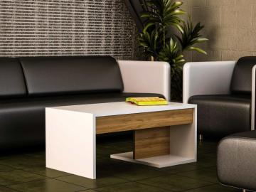 Dekorister Ella Orta Sehpa Beyaz-Ceviz