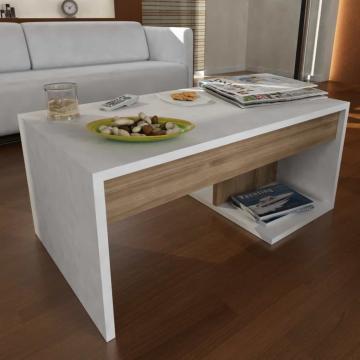 Dekorister Ella Orta Sehpa Beyaz-Ceviz