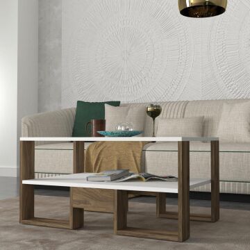 Golden Orta Sehpa Beyaz-Ceviz